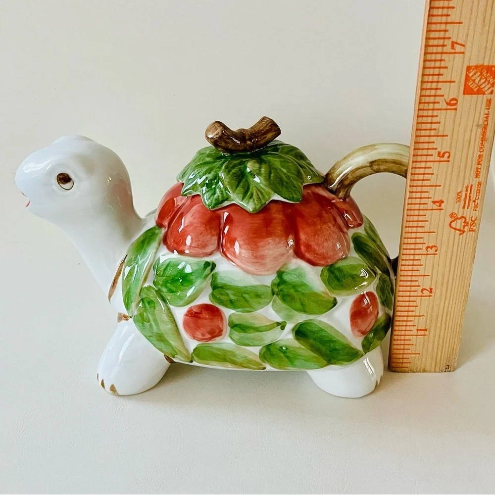 Turtle shaped ceramic Andrea By Sadek tea pot